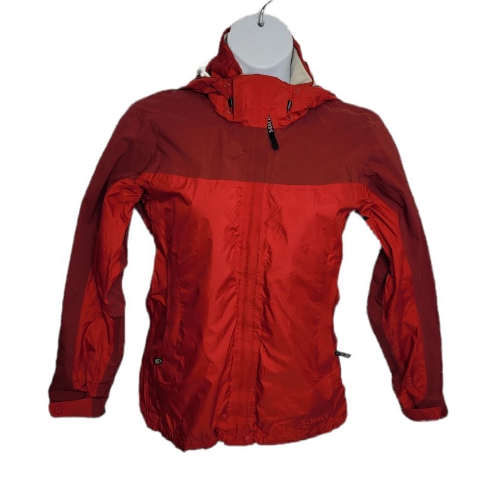 MARMOT jacket burgundy red precip eco packable coat M